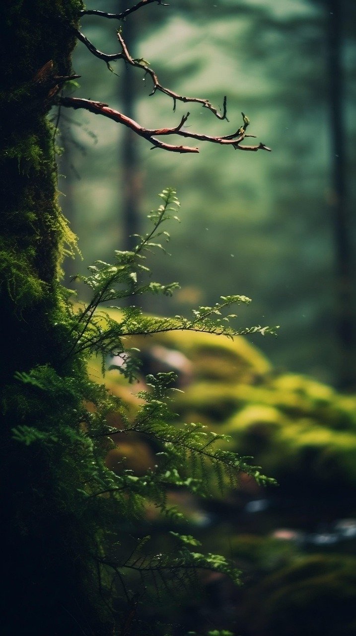 trees, woods, forest, moss, fog, autumn, environment, beautiful wallpaper, fall, growth, mist, nature, season, spring, summer, landscape, background